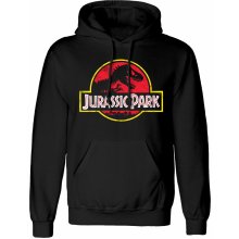 CurePink: | mikina Jurassic Park|Jurský Park: Classic Logo černá