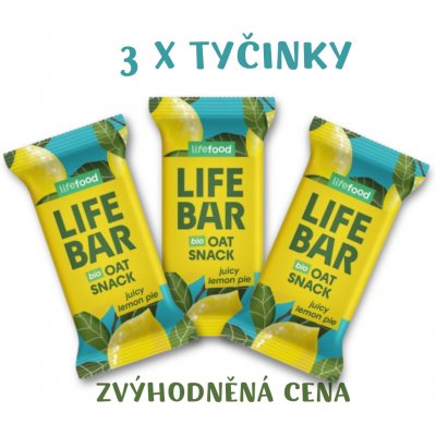 Lifefood Lifebar - tyčinka Oat snack citronový 3x40 g BIO 120 g