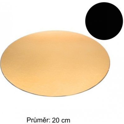 Pastry lepenková podložka zlatočerná pr.20cm – Zboží Dáma
