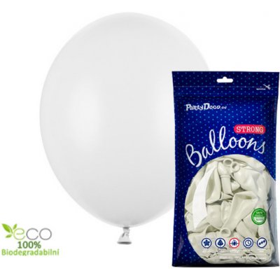 PartyDeco BALÓNKY latexové metalické bílé 12 cm – Sleviste.cz