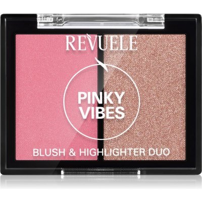 Revuele Blush & Highlighter Duo tvářenka s rozjasňovačem Pinky Vibes 8 g