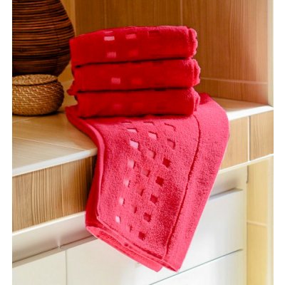 Polášek mikrofroté ručník ZORA červená 30 x 50 cm
