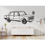 dekorace-steny.cz 484 - Samolepka na stěnu - VAZ Žiguli - 60 x 140 cm – Zboží Dáma