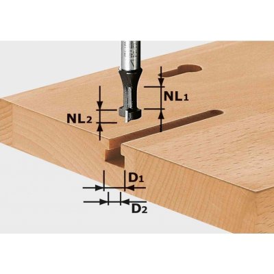 Drážkovací fréza tvaru Festool T HW S8 D10,5/NL13 - 10.5/6mm (491035) – Zboží Dáma