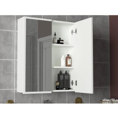 Asir Koupelnová skříňka se zrcadlem KAYLA 78x60 cm bílá AS1428 – Zbozi.Blesk.cz
