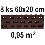 Prosperplast IKRT1 PAD 60 x 20 cm hnědá 8 ks – Zboží Mobilmania