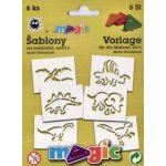 Magic šablony papírové 6 ks sada L DINOSAUŘI – Zbozi.Blesk.cz