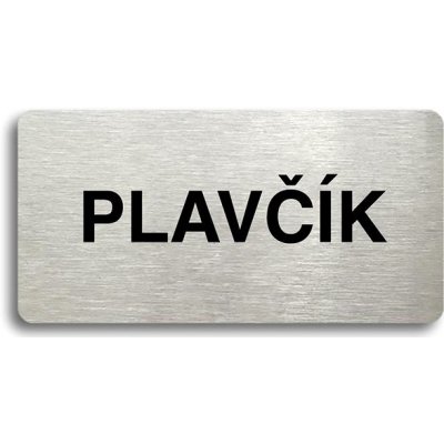Accept Piktogram "PLAVČÍK II" (160 × 80 mm) (stříbrná tabulka - černý tisk bez rámečku) – Zbozi.Blesk.cz