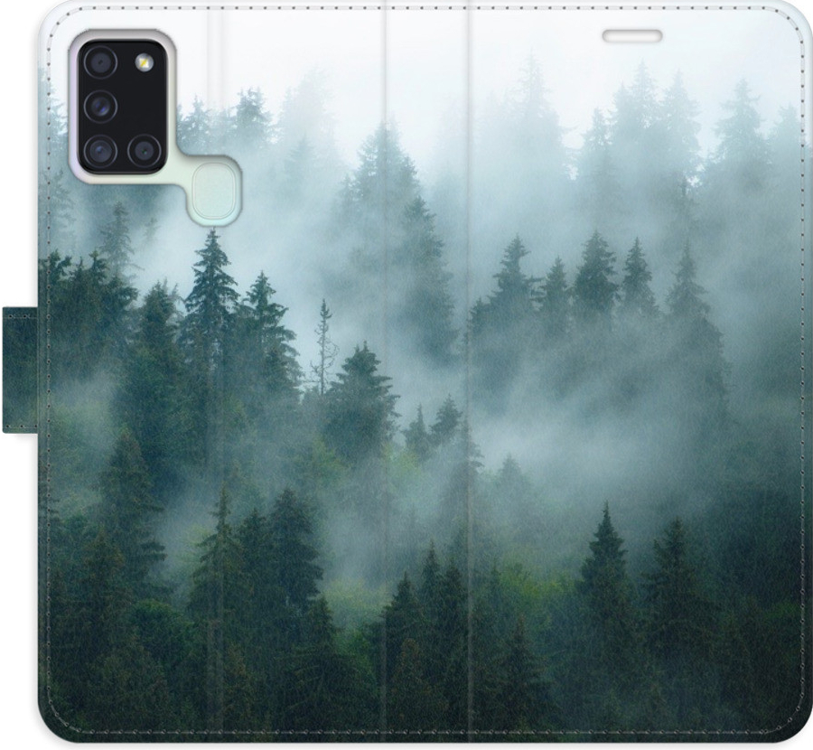 Pouzdro iSaprio Flip s kapsičkami na karty - Dark Forest Samsung Galaxy A21s
