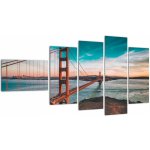 Obraz- Golden Gate, San Francisco, pětidílný 110x60 cm – Hledejceny.cz
