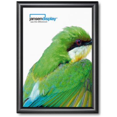 Jansen Display Klaprám A3 ostrý roh profil 25mm RAL 9005 černá, 328 x 451 mm – Zboží Živě