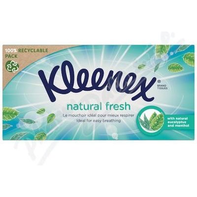 Kleenex Natural fresh papírové kapesníčky v krabičce 3-vrstvé 64 ks – Hledejceny.cz