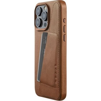 Mujjo Full Leather Wallet iPhone 15 Pro Max světle hnědé