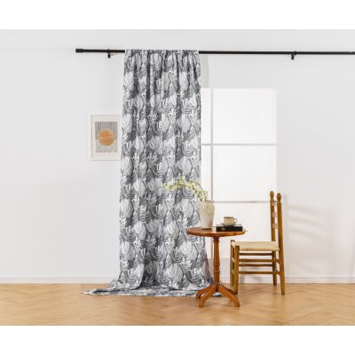 Designový závěs FLOCUS 140x270 cm, vzorovaný Zavěšení: Řasící páska – Sleviste.cz