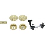 Blanco Odtoková sada 2x3 1" InFino pro dvě vaničky, přepad C-overflow, satin gold 207439 – Hledejceny.cz
