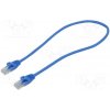síťový kabel ART AL-OEM-299B Patch, U/UTP, 5e, CCA, 0,5m, modrý