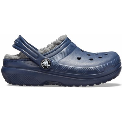 Crocs CLASSIC LINED tmavě modrá/šedá – Zboží Dáma