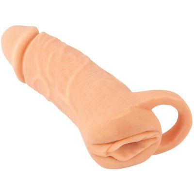 Nature Skin 2v1 Návlek na penis a masturbátor 18,5 cm – Zboží Dáma