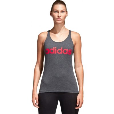 adidas Essentials Slim Tank šedá