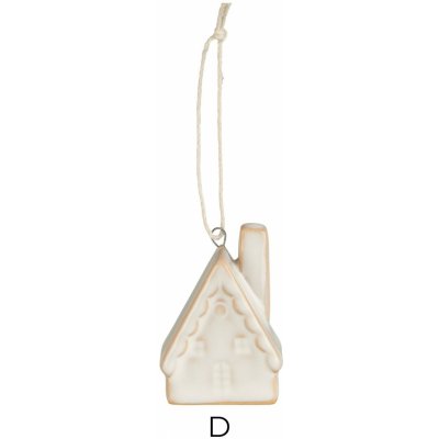 IB LAURSEN Kameninová vánoční ozdoba House Mini D bílá barva keramika – Hledejceny.cz