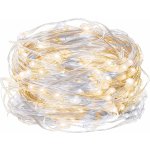SPRINGOS LED řetěz Nano Duo 10m 100LED 3xAA bílá zlatá – Zboží Dáma