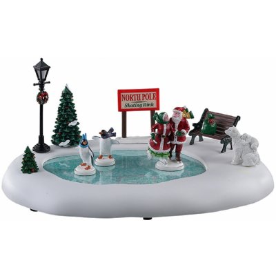 Lemax Vánoční dekorace vesnička kluziště Severní pól – Zboží Mobilmania