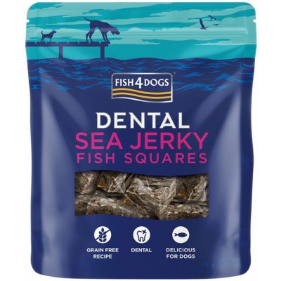 FISH4DOGS Dental Sea Jerky Fish Squares 115 g