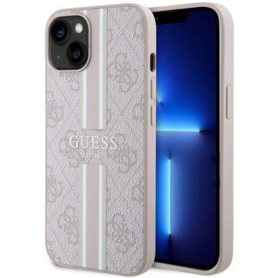 Pouzdro Guess iPhone 14 Plus 4G Printed Stripes MagSafe růžové – Hledejceny.cz