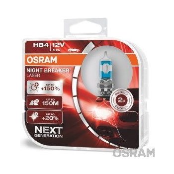 Osram Night Breaker Laser +150% HB4 P22d 12V 51W 2ks