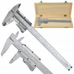 GEKO Měřítko posuvné kovové, 0-150mm x 0,02, dřevěná krabička – Zbozi.Blesk.cz