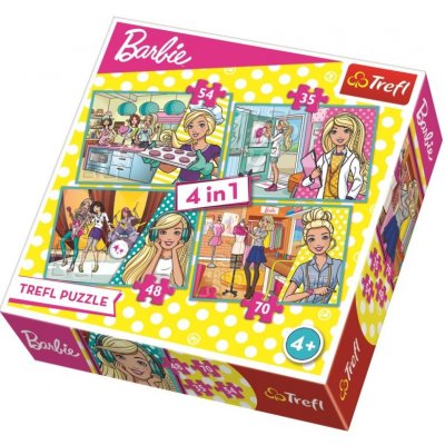 Trefl Barbie 4v1 35+48+54+70 dílků – Hledejceny.cz