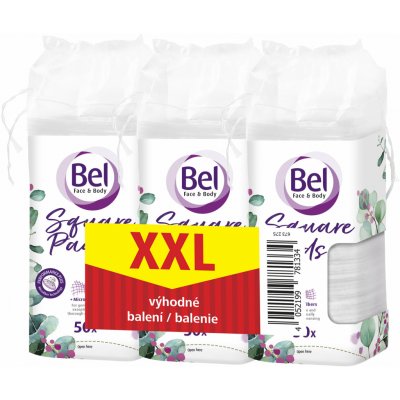BEL Cosmetic tampony čtvercové XXL pack 3 x 50 ks – Hledejceny.cz