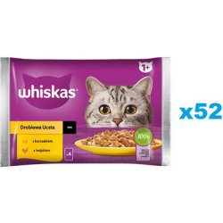 Whiskas Adult s kuřecím a krůtím masem v omáčce 52 x 85 g