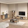 Obývací stěna Hanah Home Living Room Furniture Set RL6-AA Atlantic Pine Anthracite