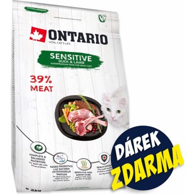 Ontario Cat Sensitive Derma 2 kg – Zboží Dáma