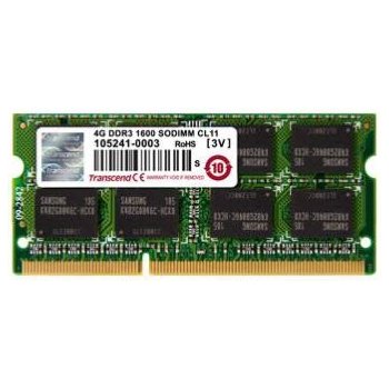 Transcend STANDARD SODIMM DDR3 4GB 1333MHz CL9 TS512MSK64V3N