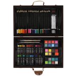 Teddies Sada na malování Art box kreativní sada 79ks v dřevěném kufříku ve fólii 37x23x5cm – Sleviste.cz