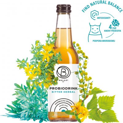 Bala21 Kombucha Bitter Herbal s probiotiky 330 ml – Hledejceny.cz