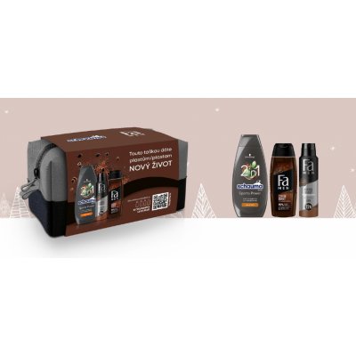 Fa Men Coffee Burst šampon 400 ml + sprchový gel 250 ml + deospray 150 ml + dárková taška dárková sada