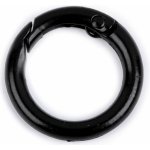 Karabina kulatá na kabelky / kroužek na klíče Ø16 mm - 2ks Barva: černá – Sleviste.cz