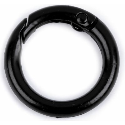 Karabina kulatá na kabelky / kroužek na klíče Ø16 mm - 2ks Barva: černá – Sleviste.cz
