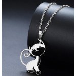 Origoska Ocelový řetízek kočka KC19 stříbrná – Zboží Dáma