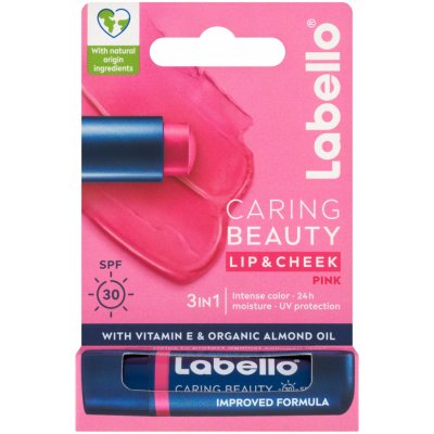Labello Caring Beauty Lip & Cheek Pink Barevný balzám na rty a tváře OF 30 4,8 g – Zboží Dáma