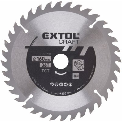 EXTOL CRAFT 19104 Pilový kotouč 160 x 1,4 x 20 mm 36 zubů – Zboží Mobilmania