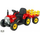 Daimex elektrický traktor s vlekem červená