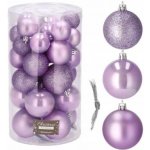 SPRINGOS Vánoční baňky fialové mix 4 5 6cm sada 30ks CA0174-XG – Zboží Dáma