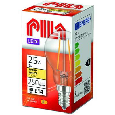 Pila Classic LED žárovka kapka čirá 25W E14 827 P45 CL ND 250Lm – Hledejceny.cz