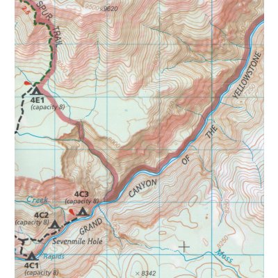 Tower Canyon Yellowstone národní park turistická mapa NGS GPS – Zboží Mobilmania