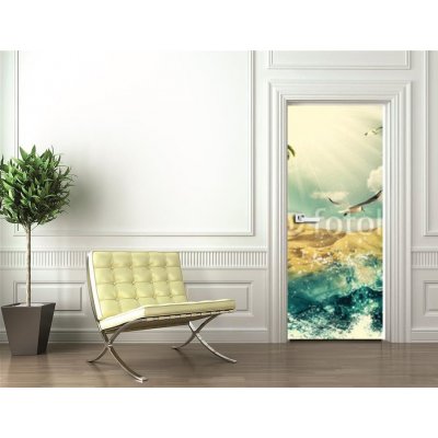 WEBLUX 53121953 Samolepka na dveře fólie Beauty Ocean Krása oceán krása přírodní pozadí pro váš design rozměry 90 x 220 cm – Zboží Mobilmania