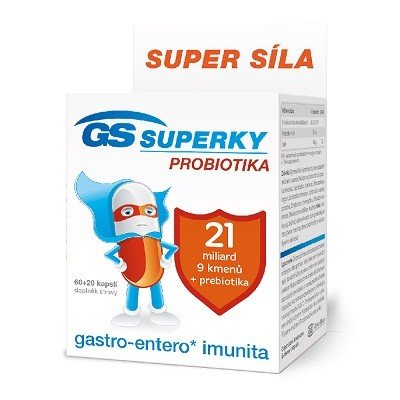 GS Superky probiotika 60 + 20 kapslí – Hledejceny.cz